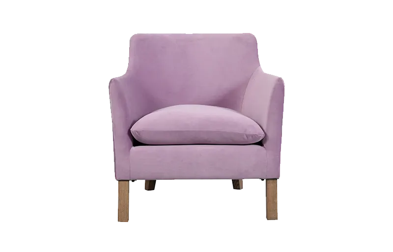 Lilac upholstered armchair