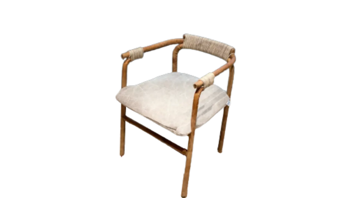 Wood frame armchair