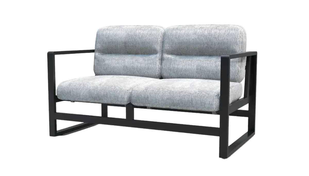 Black frame three seat sofa