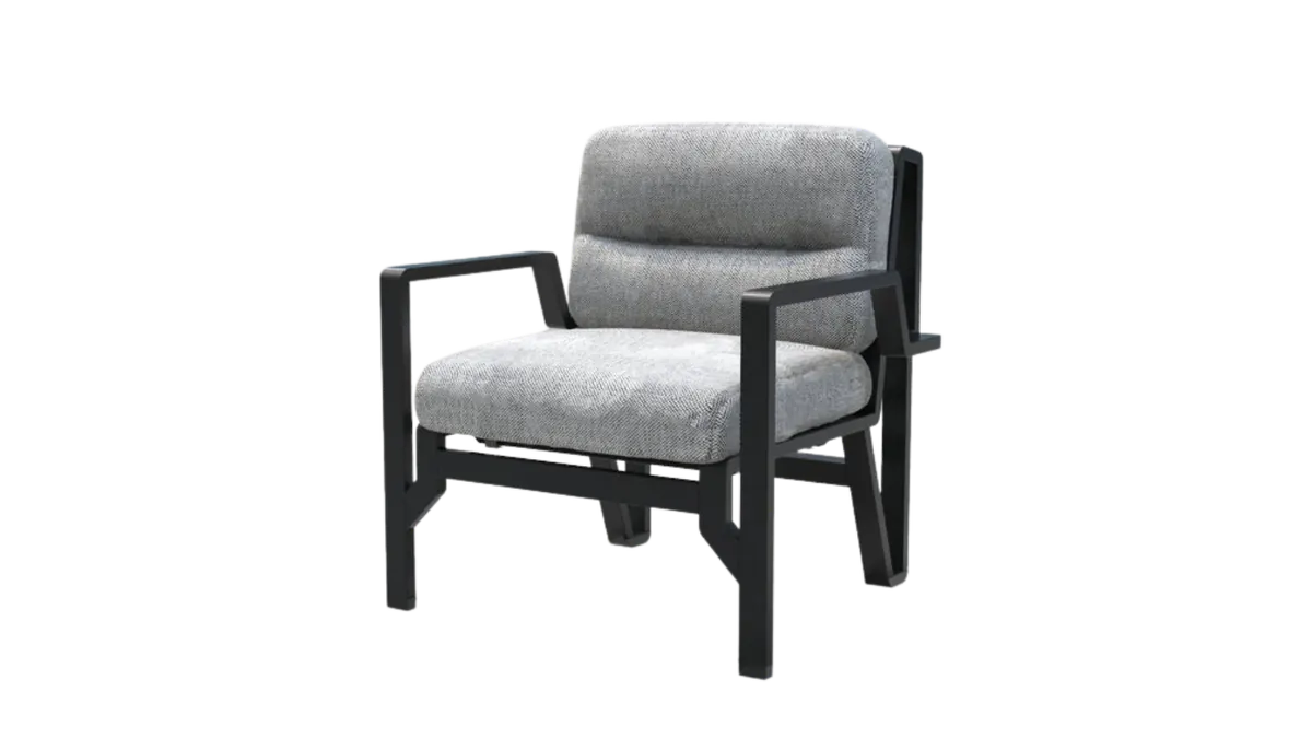 Black frame lounge chair