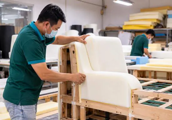 Sample frame and foam build