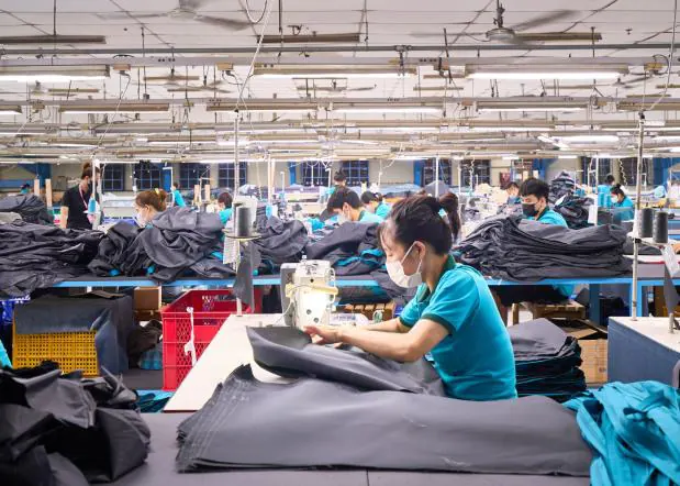 Sewing line in a Vietnam upholstery plant